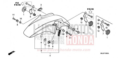 AILE AVANT CBF1000FAB de 2011